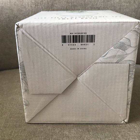 Hydropod 5-piece sweet basil set with frosted glass water receptacle new in box - Picture 2 of 5